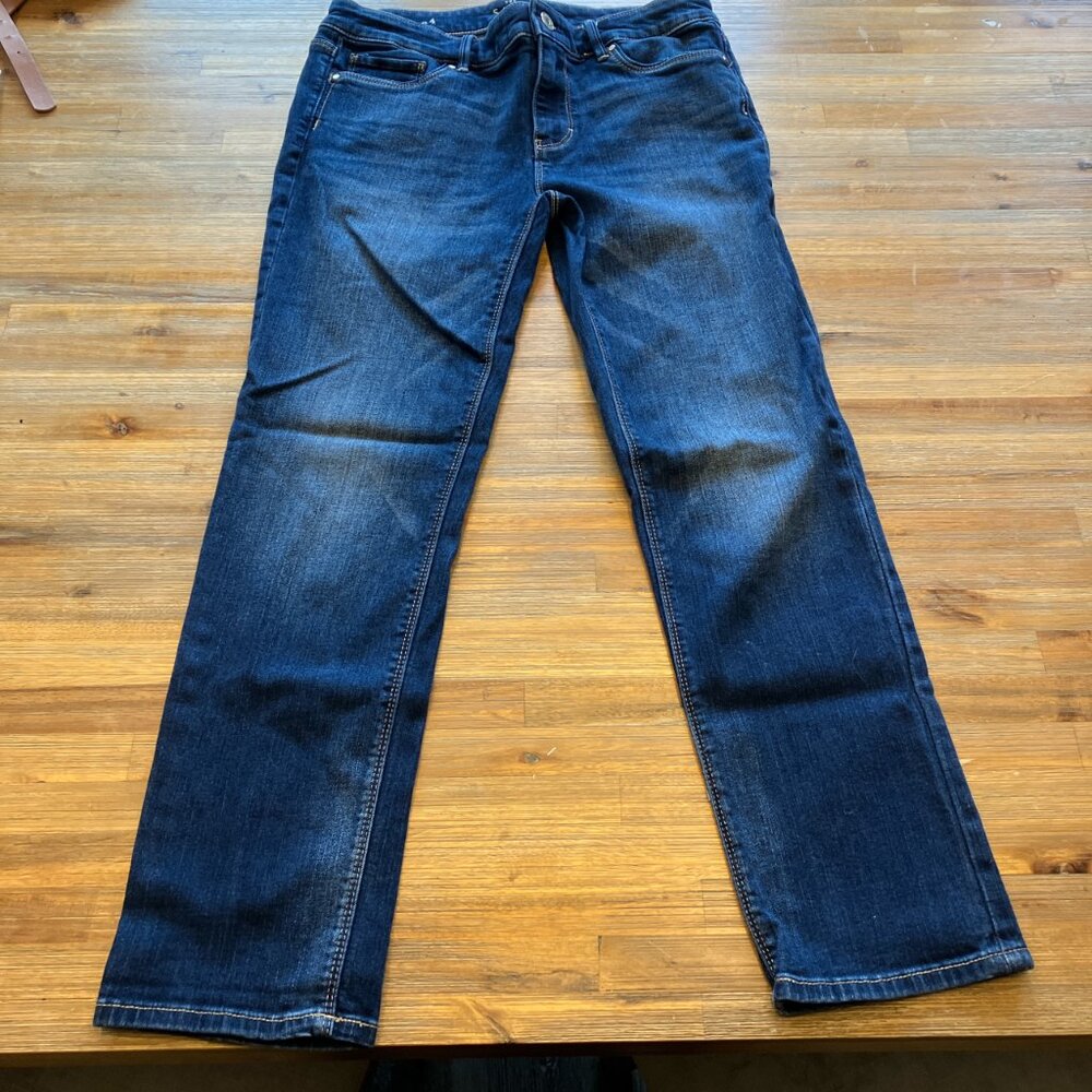 White‎ House Black Market The Slim Crop dark wash denim jean size 4 - Picture 3 of 8
